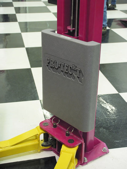 Protecht Hoist Pad 24" installed on 2-post lift column